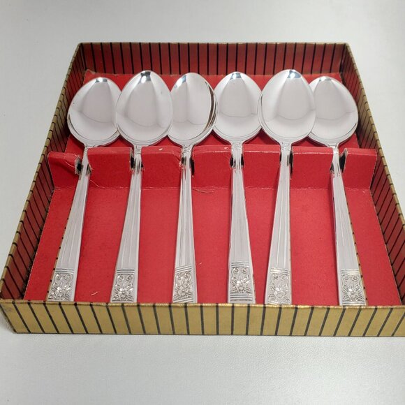 Vintage Tea Spoons Thomas Turner & Co “Pedigree Plate ” Windsor Pattern, England - Picture 5 of 13